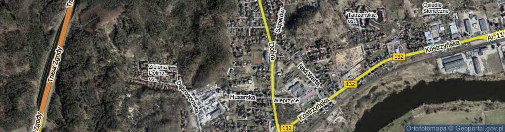 Zdjęcie satelitarne Pograniczników ul.